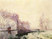 Gustave Loiseau The Eure River in Winter oil painting